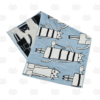 Serviette de gaze L CAT IN NY couleur B(bleu)