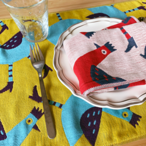 Alternative view of Serviette de gazeR COQ couleur Y(jaune)