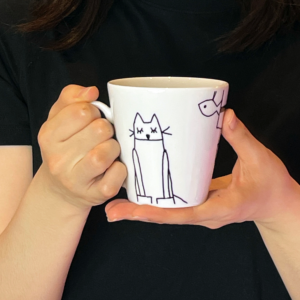 Alternative view of Mug CAT IN NY couleur W(blanc)