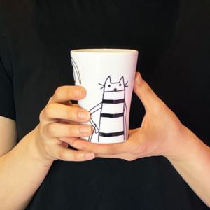 Alternative view of Tasse sans poignée CAT IN NY couleur W(blanc)