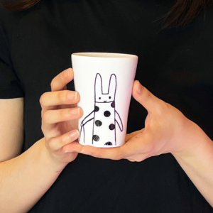 Alternative view of Tasse sans poignée BUNNY IN PARIS couleur W(blanc)