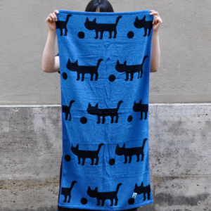 Alternative view of Serviette de bain SILHOUETTE CAT couleur B(bleu)