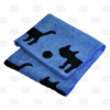 Bath towel SILHOUETTE CAT colour B(blue)