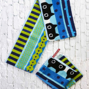 Alternative view of Serviette de toilette MM RIBBON couleur B(bleu)