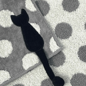 Alternative view of Mini serviette MONOTONE DOTS couleur GY(gris)
