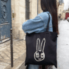 Fourre-tout en toile YURUUSA couleur BK(noir)